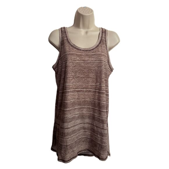 PrAna Kiely Tunic Brown Striped Horizontal Design Tank Size S - Picture 3 of 10